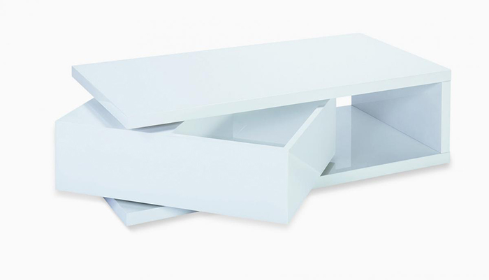 Hugh High Gloss Coffee Table In Black Or White